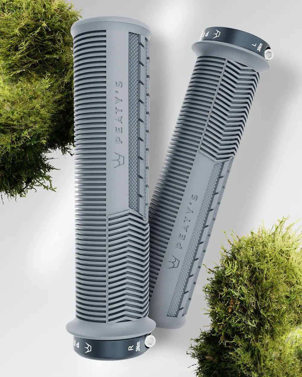 Peaty's Monarch grips in mushroom in slate