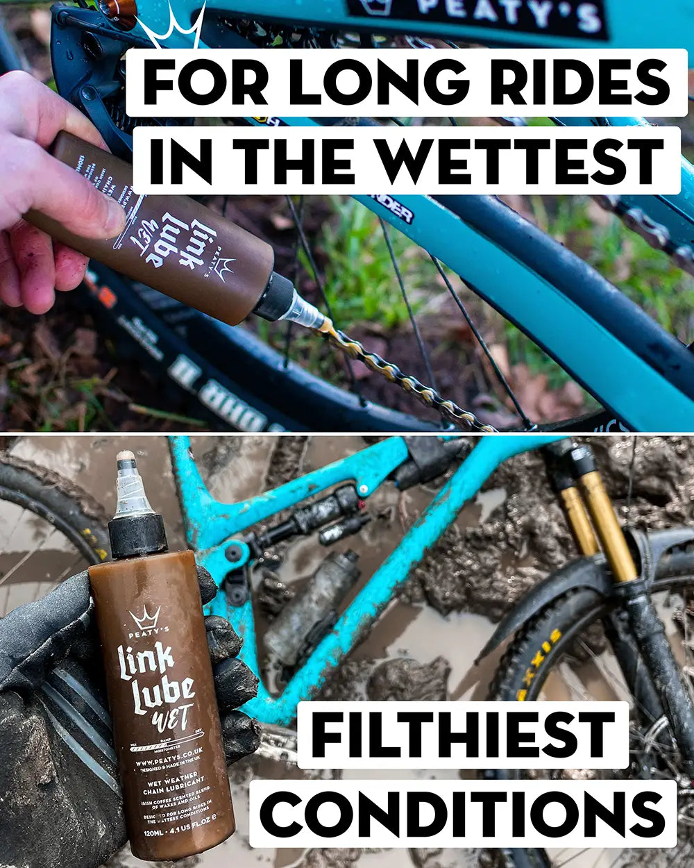LinkLube Wet for long rides in the wettest filthiest conditions
