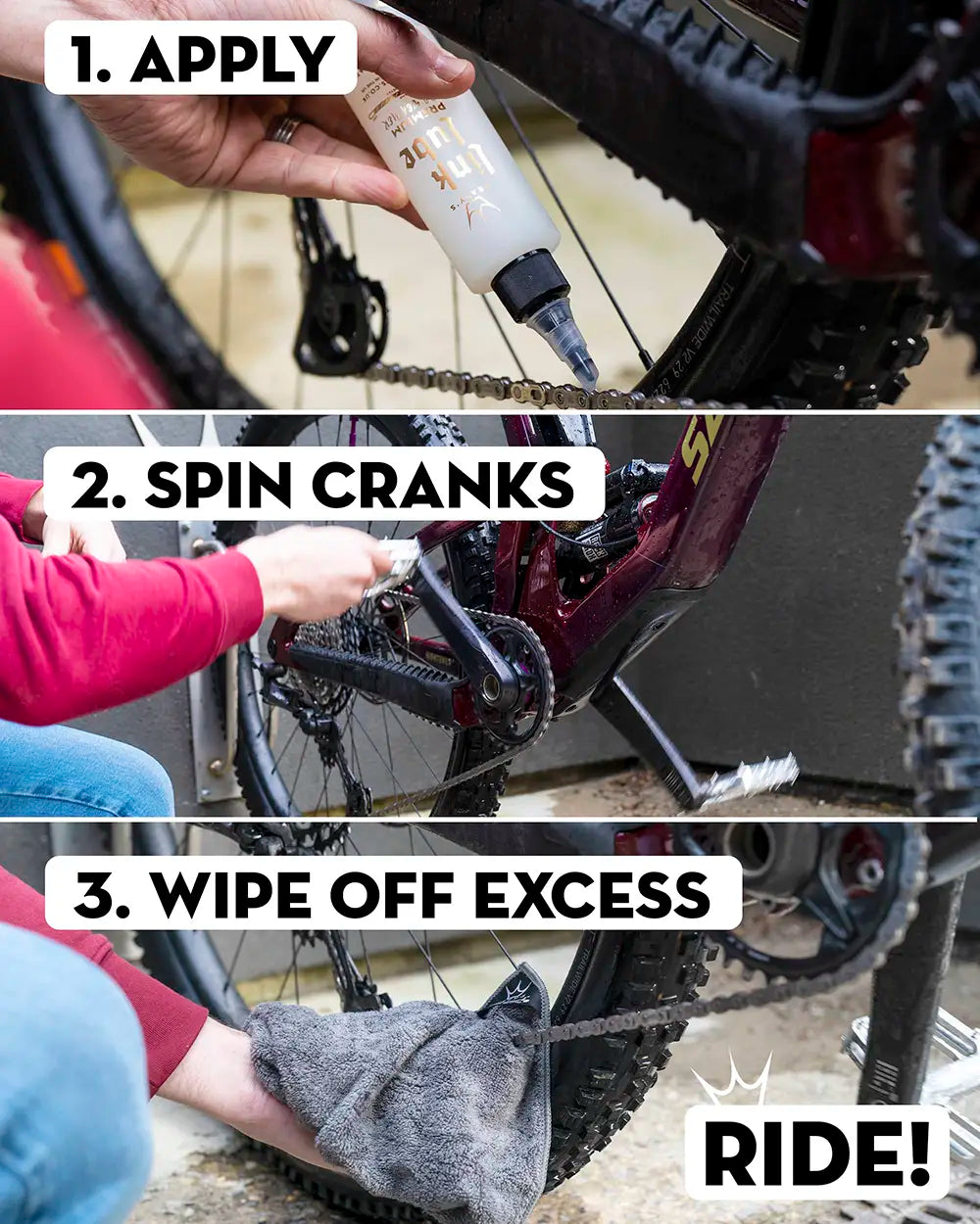 how to apply LinkLube Premium All Weather