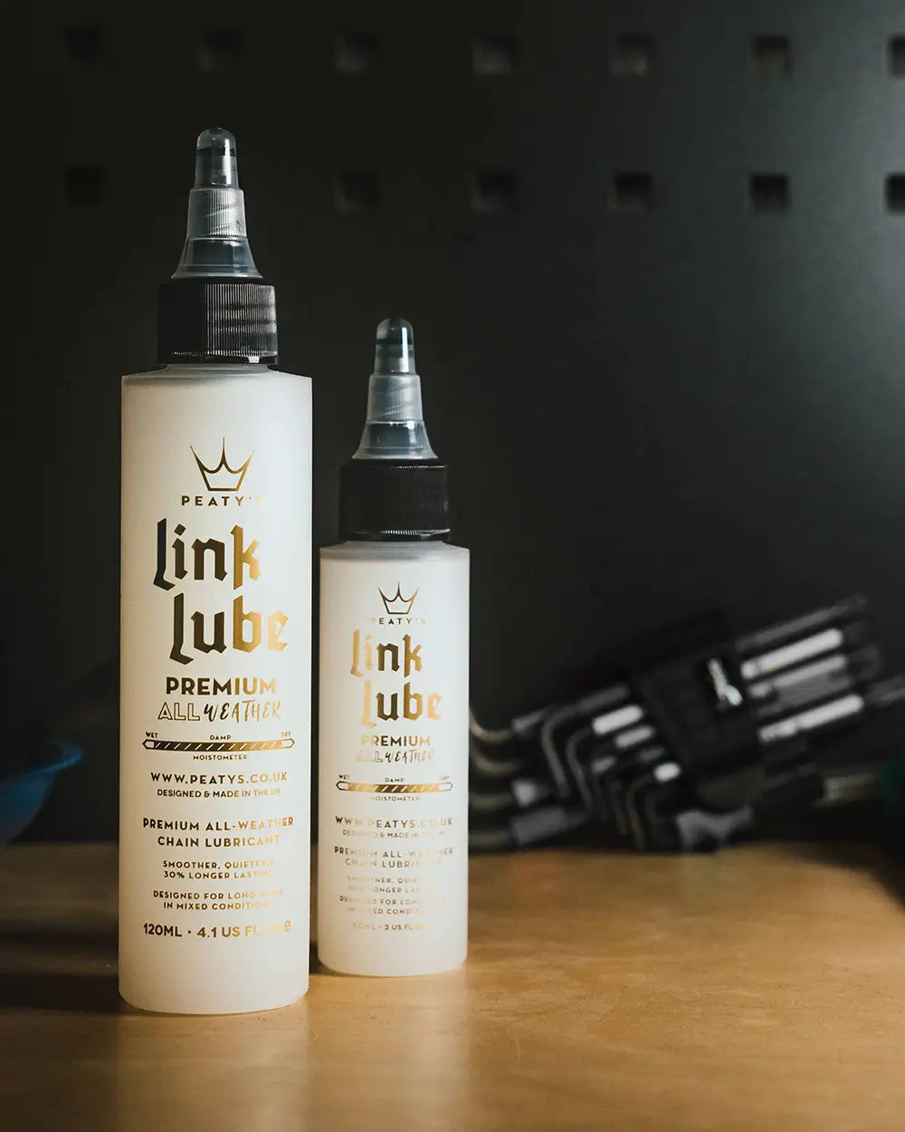 LinkLube Premium All Weather available in two sizes