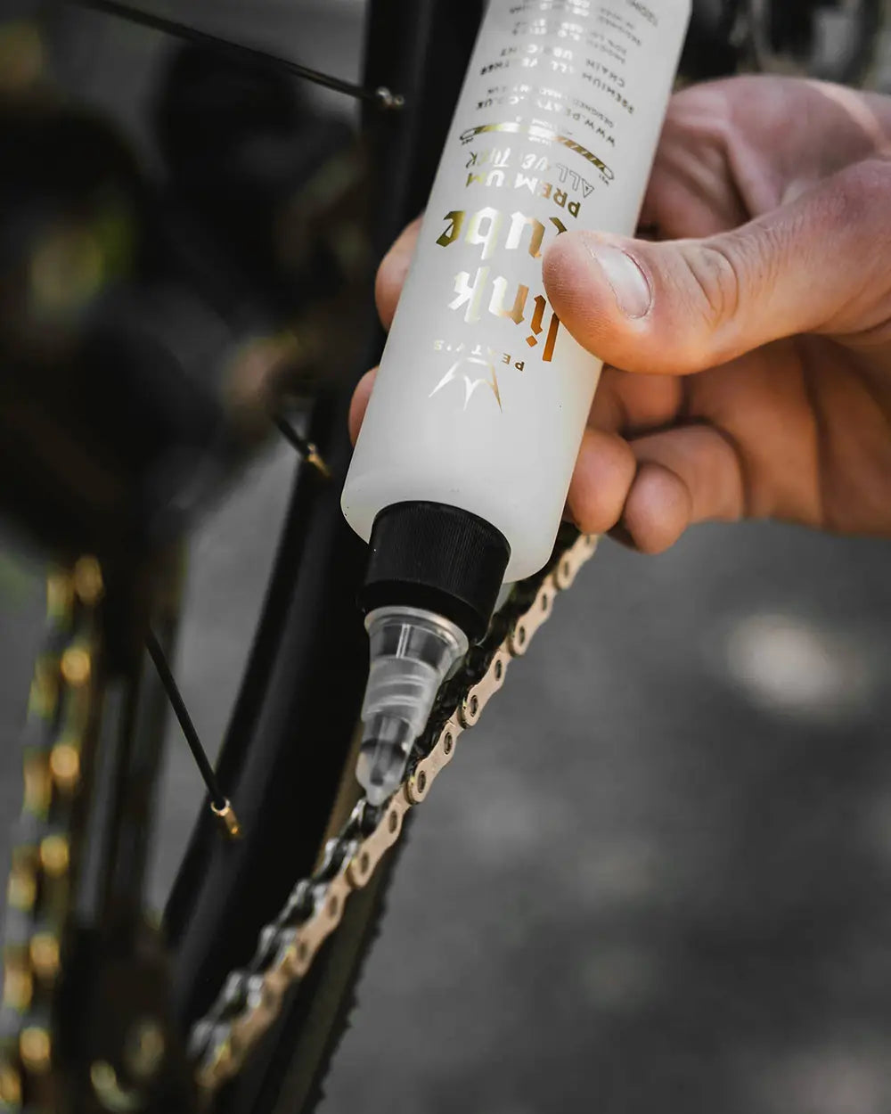 LinkLube Premium All Weather being used