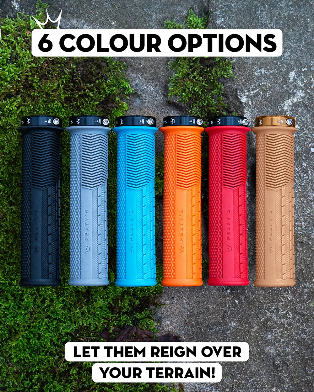 Monarch Grips come in 6 colours