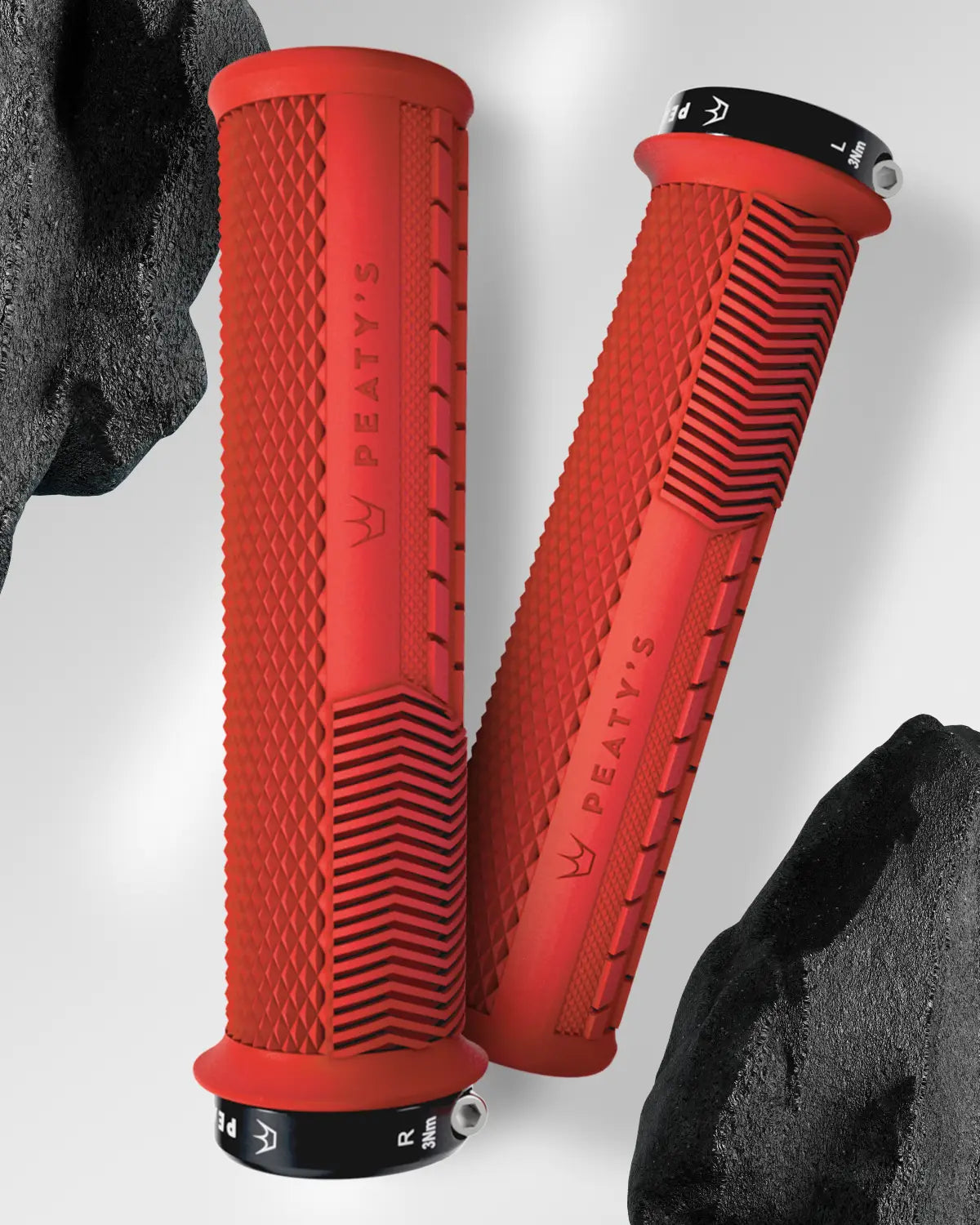 Monarch Red Knurl Grips