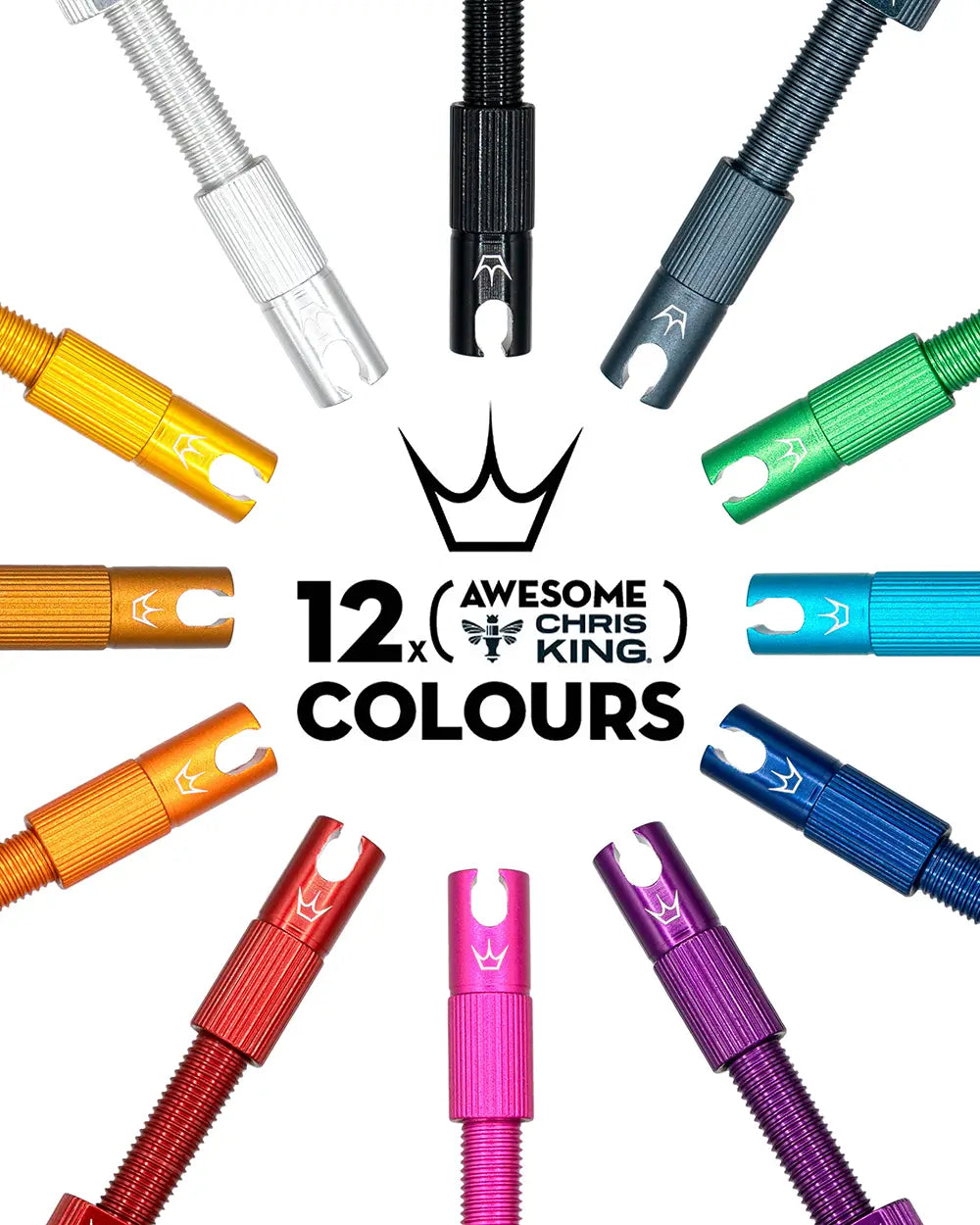 Peaty's x Chris King Mk2 Tubeless Valves come in 12 colours