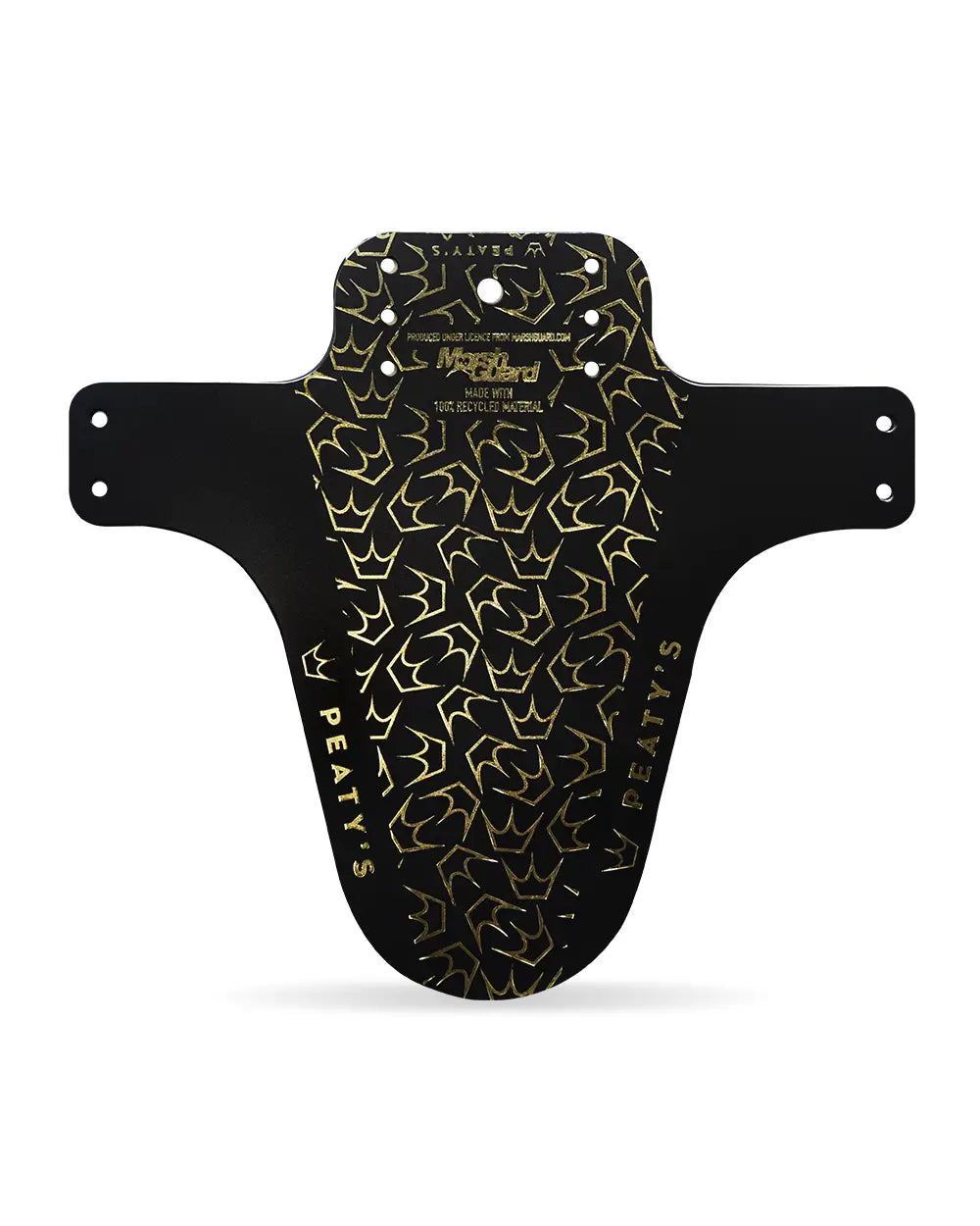Peaty's x Marshguard Mudguard logo design in Gold