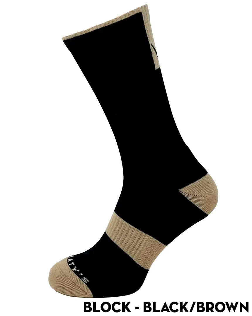 Peaty's AW25 ShredSocks Socks - Block Black/Brown