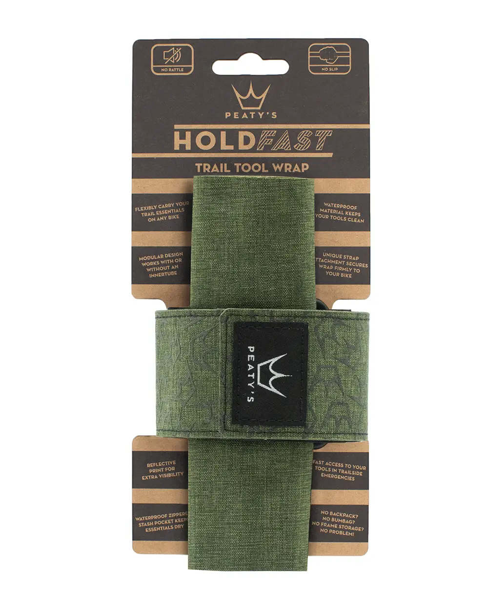 Peaty's HoldFast Trail Tool Wrap - Moss Green