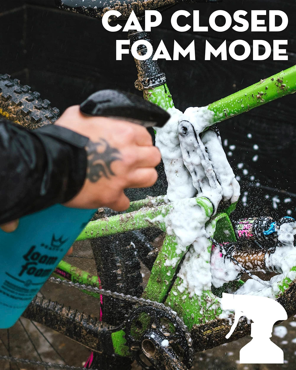 Peaty's LoamFoam - Close the cap for foam mode