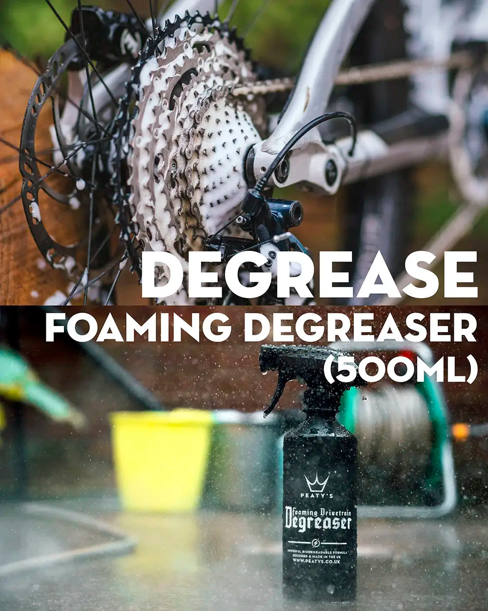 Peaty's Wash Degrease Lube contains Degreaser