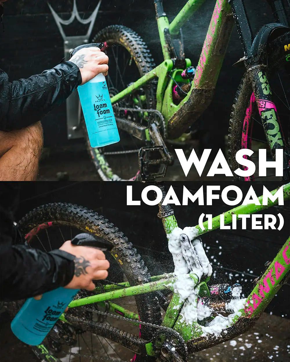 Peaty's Wash Degrease Lube contains LoamFoam