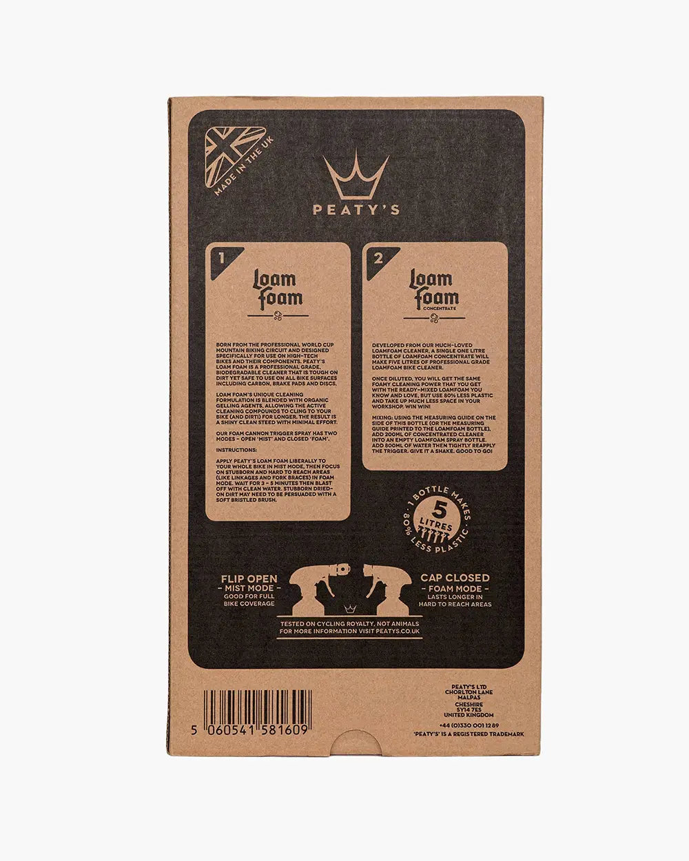 LoamFoam Starter Pack packaging rear