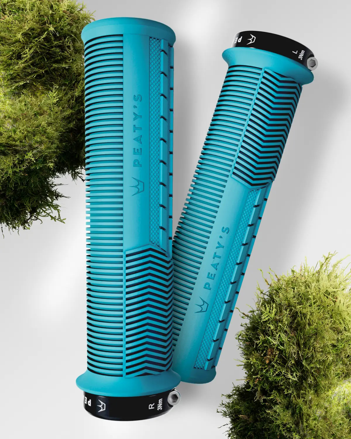 Monarch Turquoise Blue Mushroom Grips 