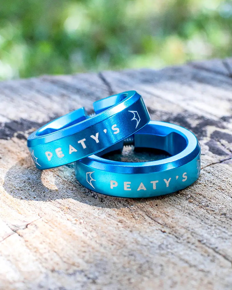 Peaty's Monarch Lockrings in blue