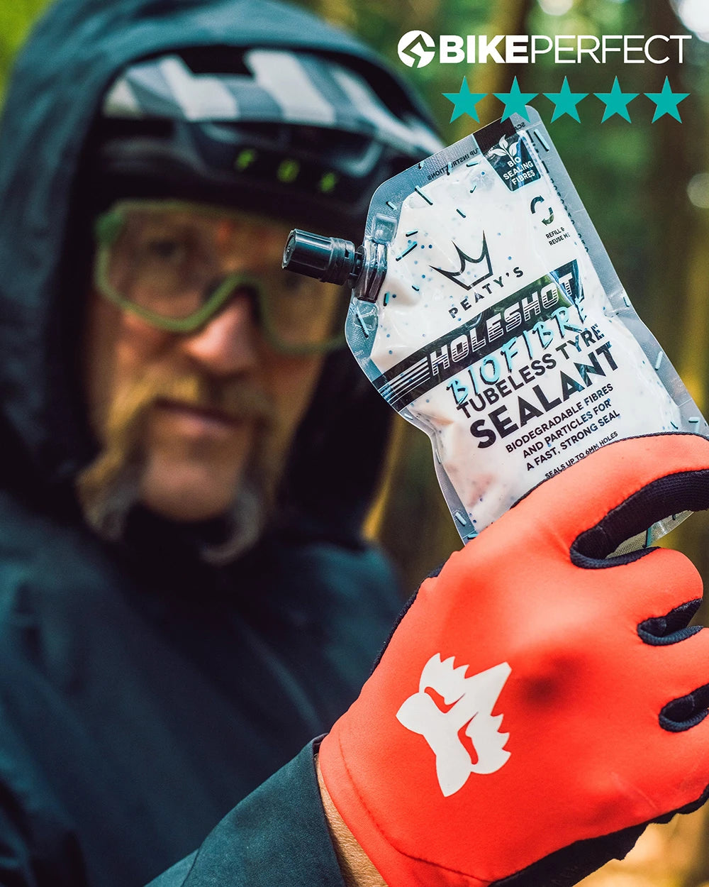 Peaty's Holeshot Biofibre Tubeless Sealant - Steve Peat with the 120ml