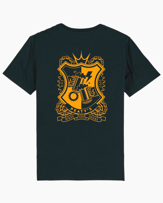 Peaty's AW24 PubWear Tee - Bikes & Beers Crest