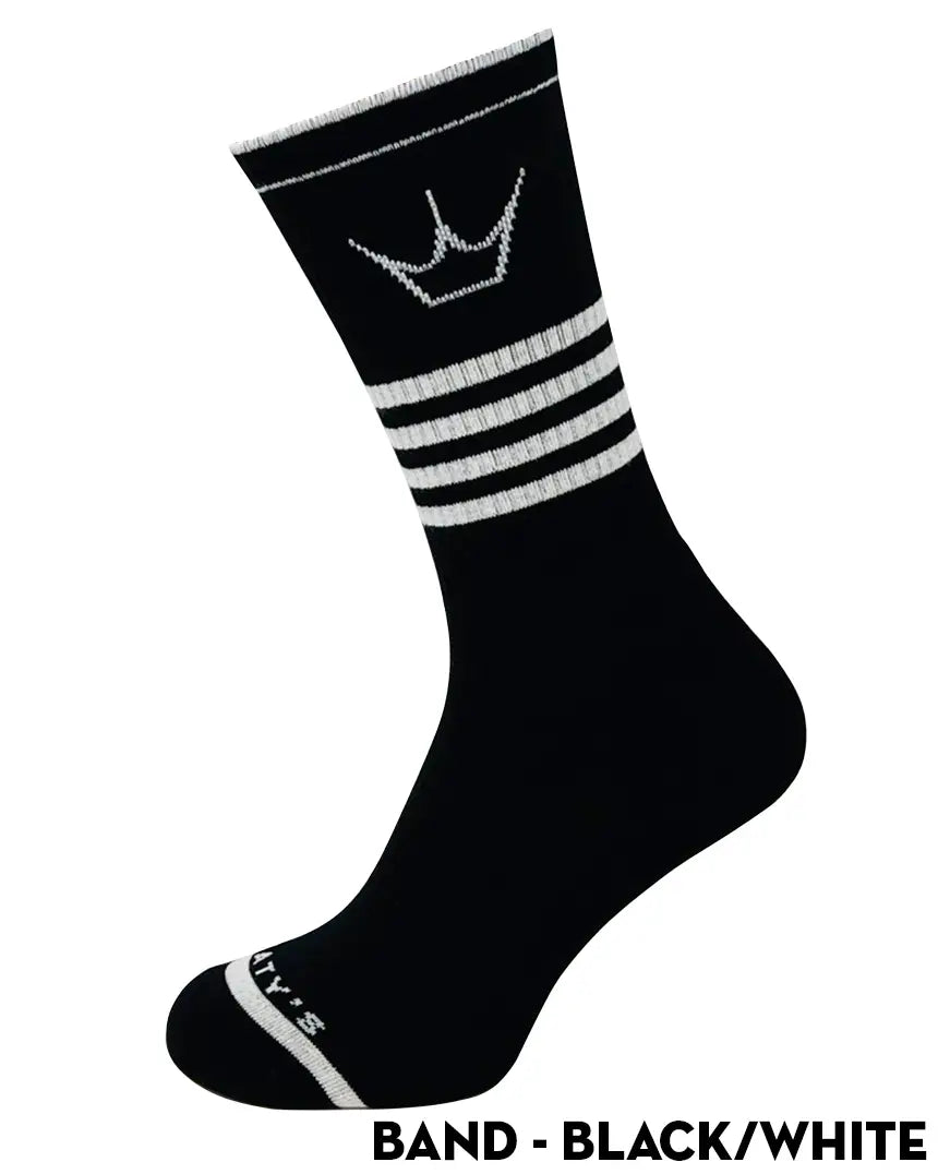 Peaty's AW25 ShredSocks - Band Black/White