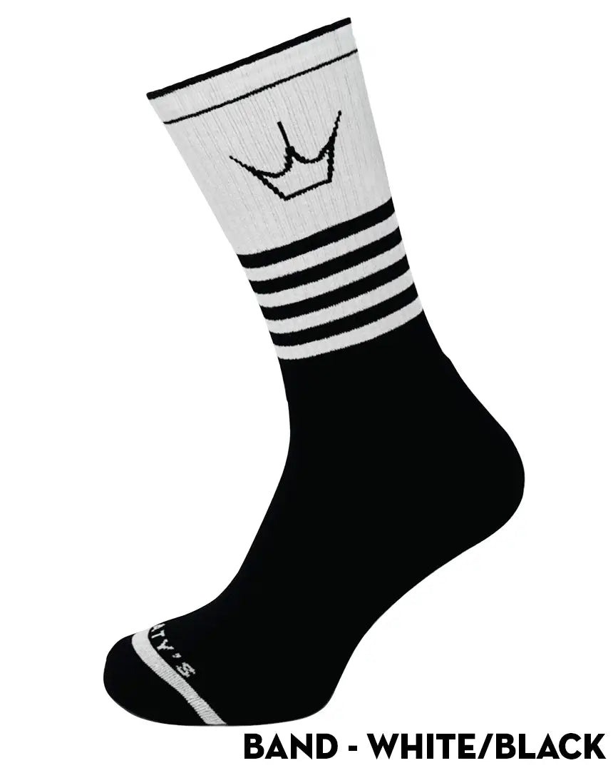 Peaty's AW25 ShredSocks - Band White/Black