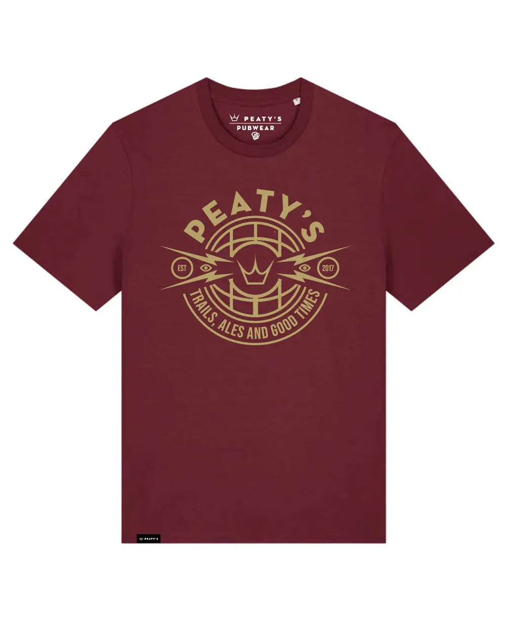 Peaty's PubWear Tee - Trails & Ales Crest