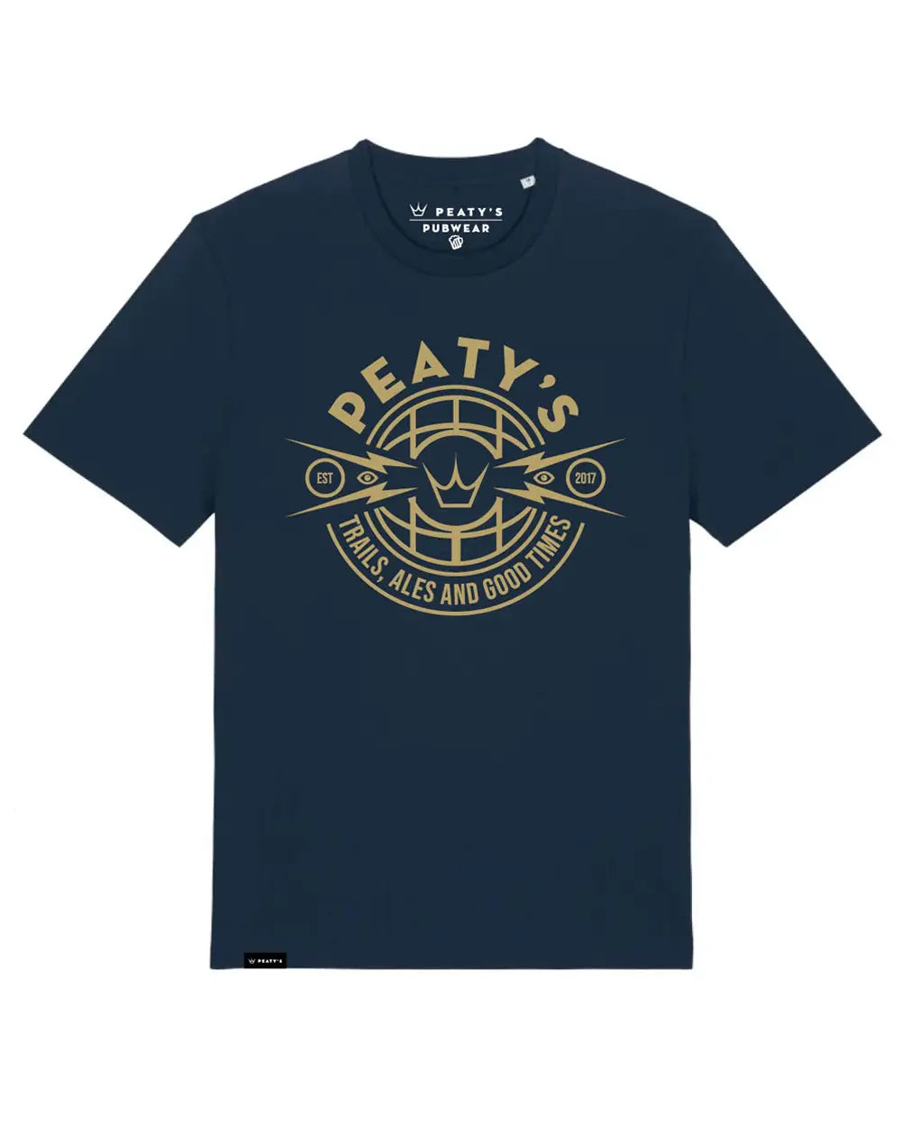Peaty's PubWear Tee - Trails & Ales Crest